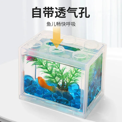 Building Blocks USB Mini Aquarium With LED Light