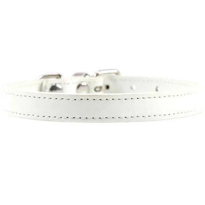 Colorful Leather Cat Dog Collar Cute Adjustable