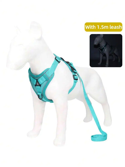 Reflective Pet Harness And Leash Set, Suitable For Dogs & Cats,