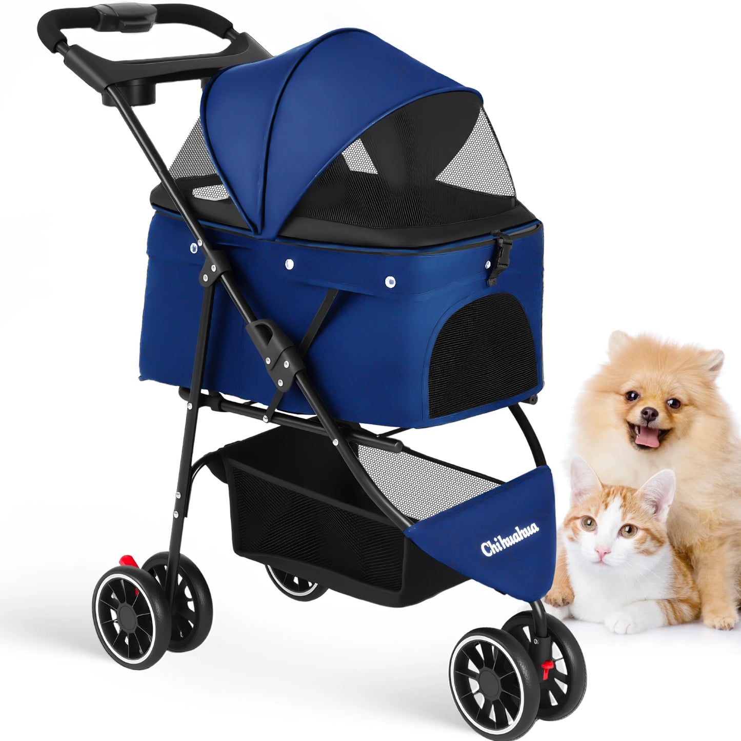 Foldable Small Dog Cat Carrier Strolling