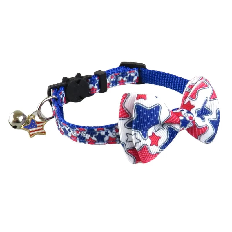 Patriotic pet collar, Independence Day and holiday parties