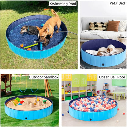 Large Foldable Dog Pool – Collapsible - Pet Bath Tub,