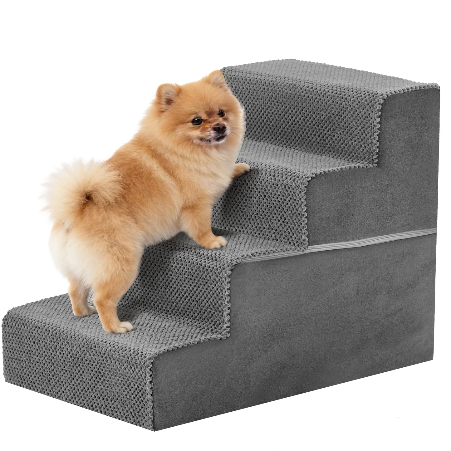 3-5 Step Right Angled Foam Non-Slip Pet Ladder Ramp Stairs For Home