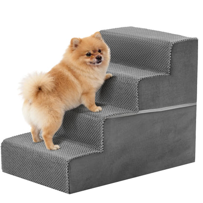 3-5 Step Right Angled Foam Non-Slip Pet Ladder Ramp Stairs For Home