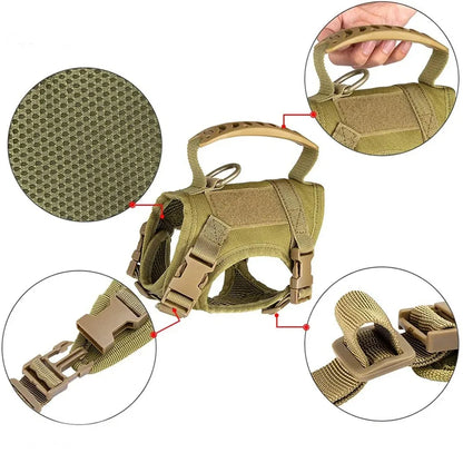Safe Tactical Harness Vests Traction Leash    with   Two Stickers for Cats Puppies and Small Dogs