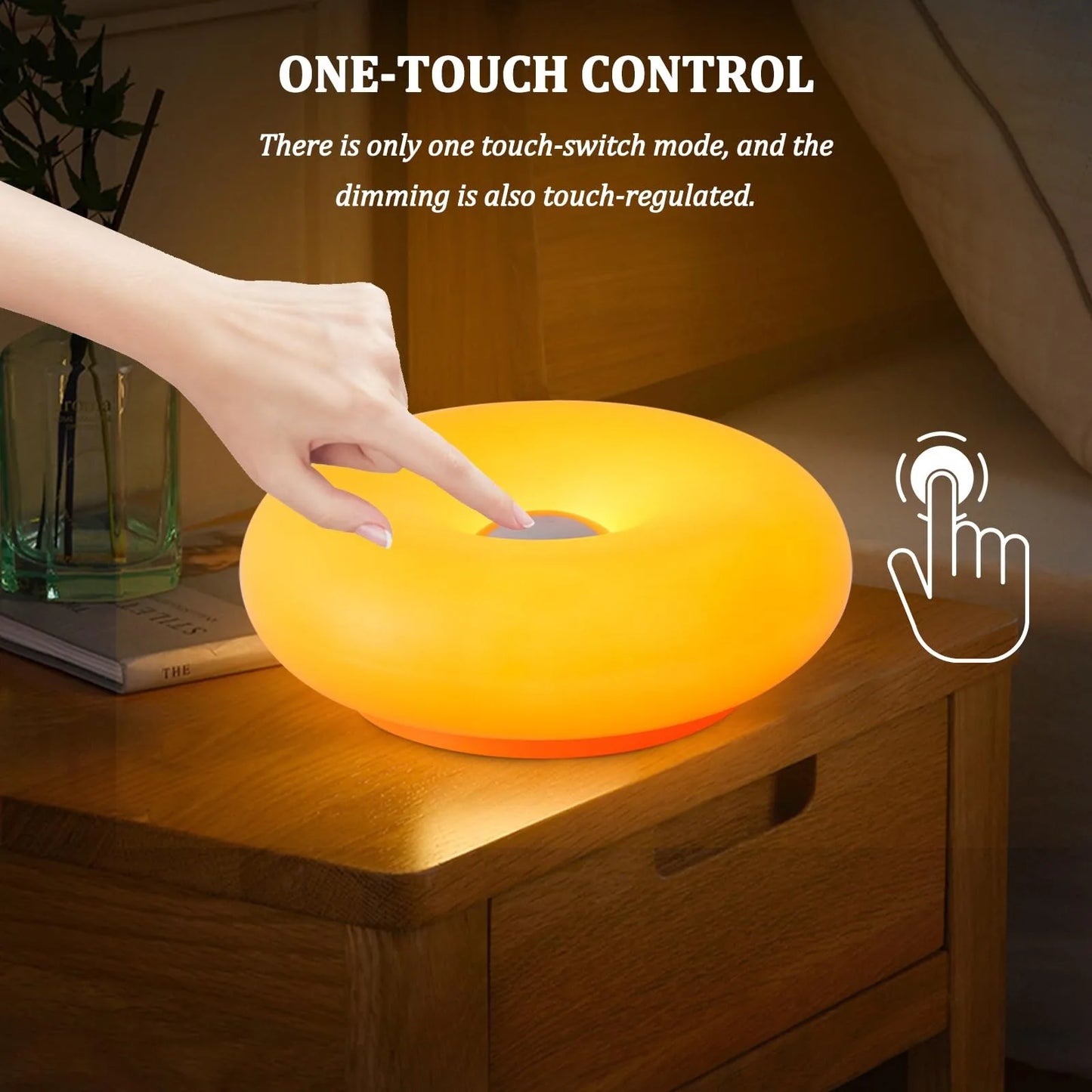 Cozy Ambient Light, Touch Control,Warm Color