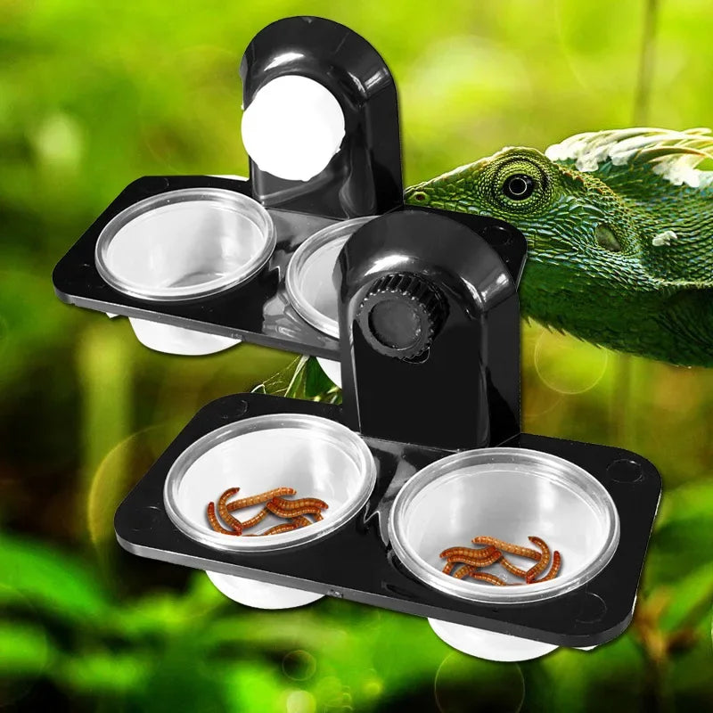 1pcs Reptile Tank  Food Water Feeding Bowl