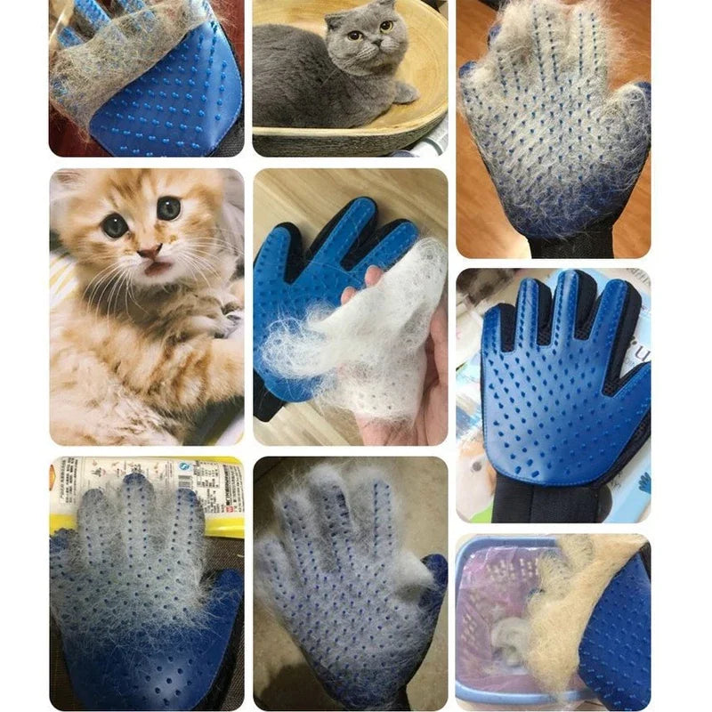 Pet Hair Remover Gloves , Hair Deshedding Brush