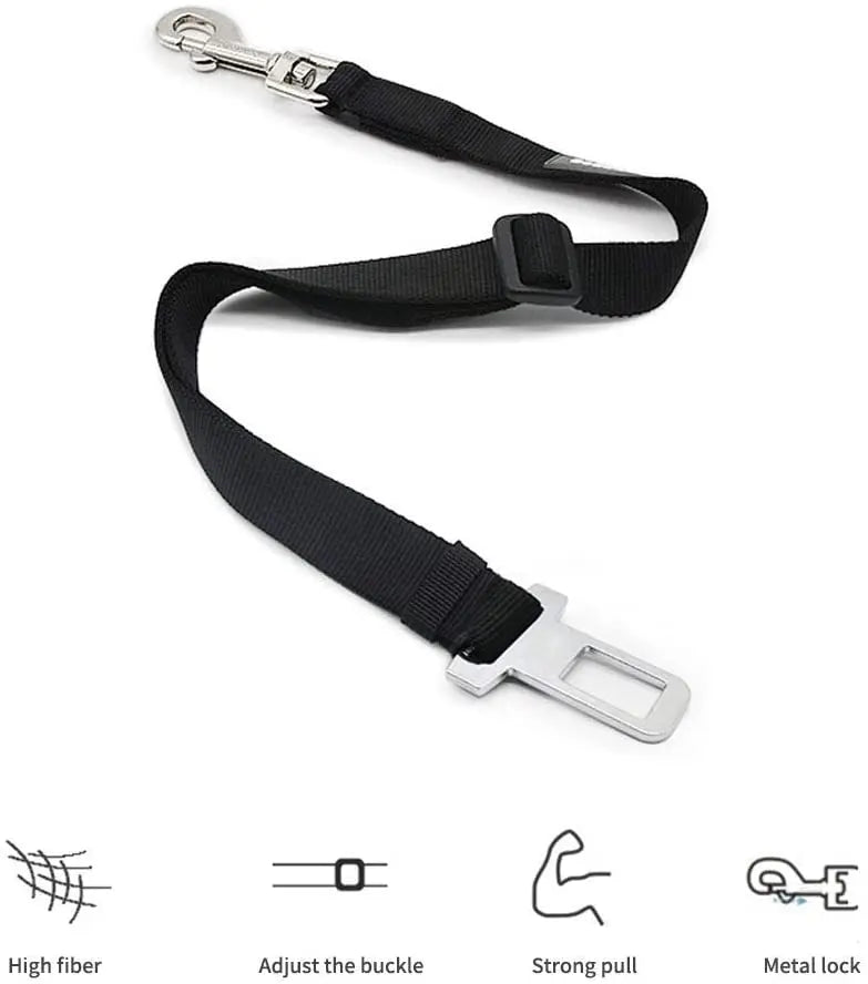 Adjustable Durable Pet Car Seat Belt   ,   Dog Harness Lead Clip