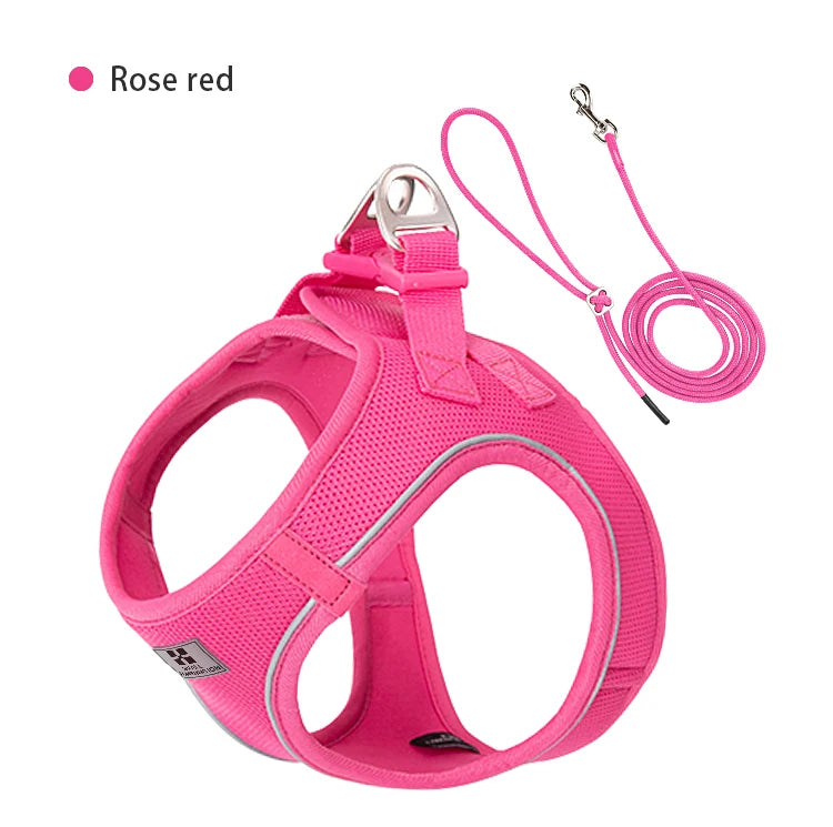 Adjustable Reflective Puppy Cat Harness pet Vest  , Outdoor Walking
