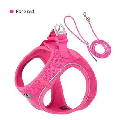 Adjustable Reflective Puppy Cat Harness pet Vest  , Outdoor Walking