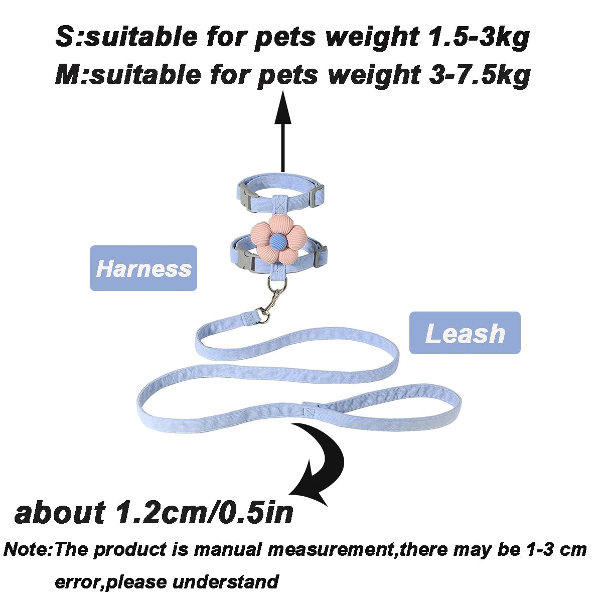 Adjustable Harness for Small Dog & Cat Leash Breathable
