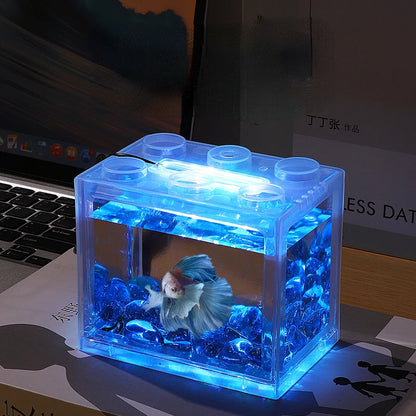 Building Blocks USB Mini Aquarium With LED Light