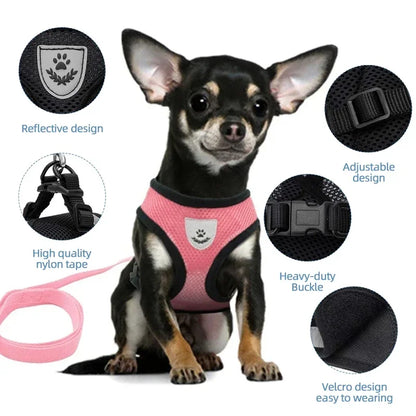 Harness Vest Walking Lead Leash For Puppy / Cat