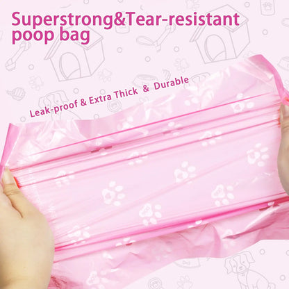Lavender Scented Dog Poop Bags  Cute Paw Print  Dog Pick Up Bags,