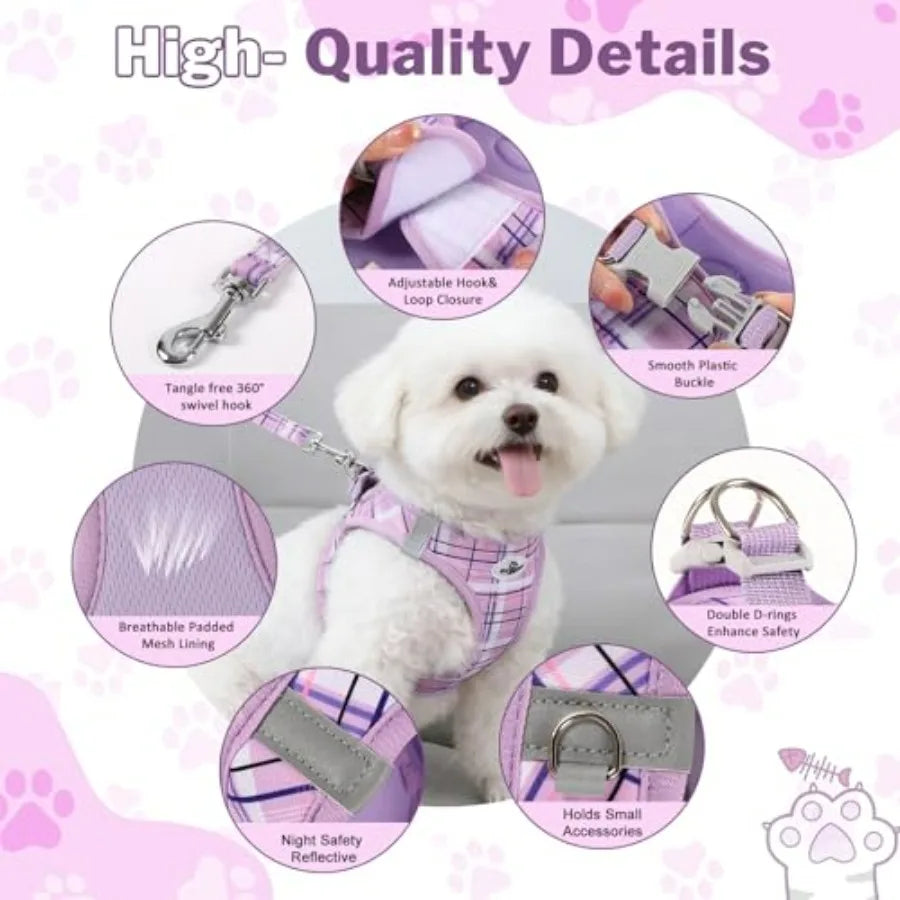 No Pull Dog  Harness Collar Leash Set