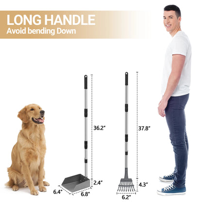 Pet Waste Removal Scoop with Long  Handles