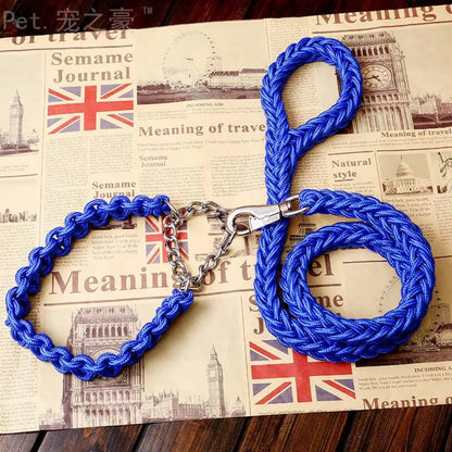 Double Strand Rope Large Dog Leashes Metal P Chain Buckle