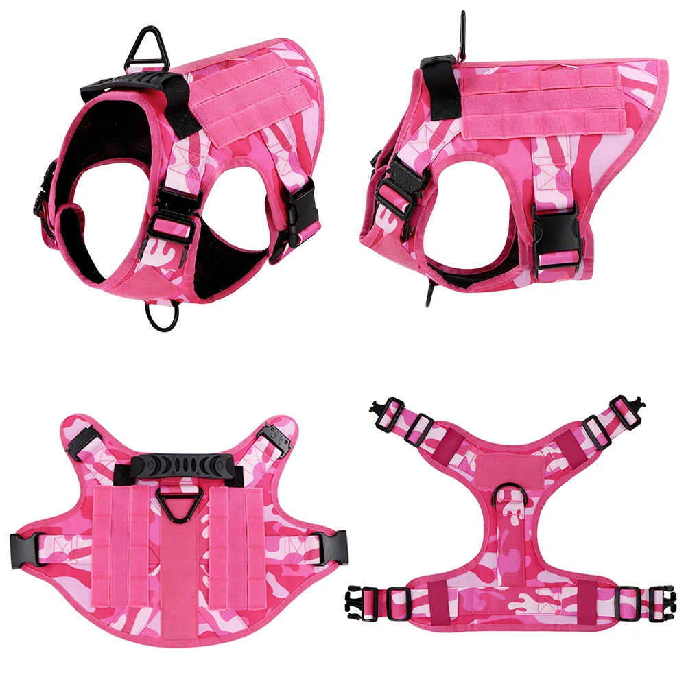 Harness For Large Medium Dogs Adjustable , Tactical Training Vest