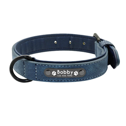 Leather Dog  Collars and Leash Set Durable Leather Collar Lead