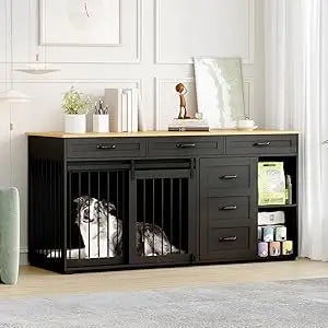 Dog crate funiture with storage,