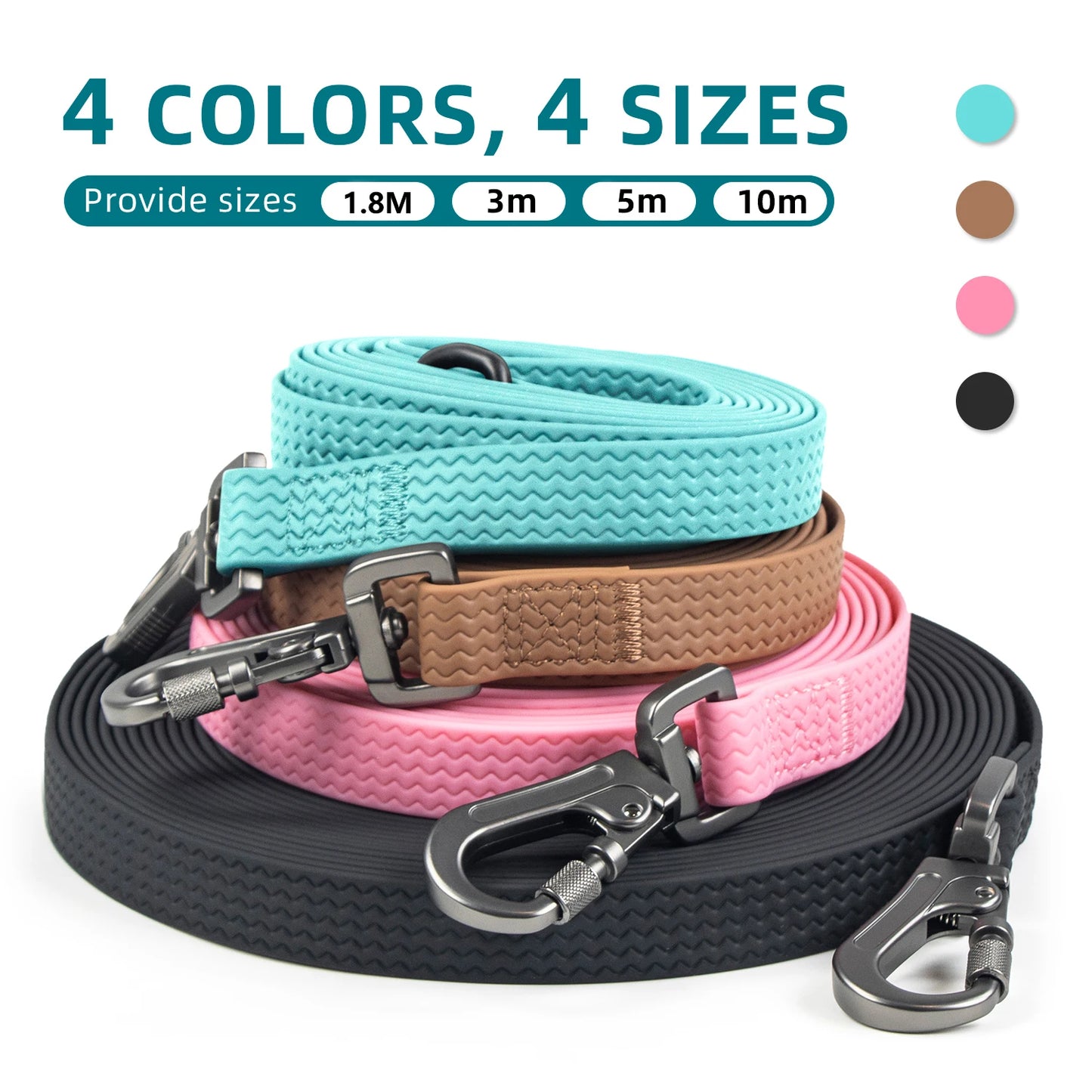 1.8M 3M 5M 10M  PVC Dog Leash  Waterproof