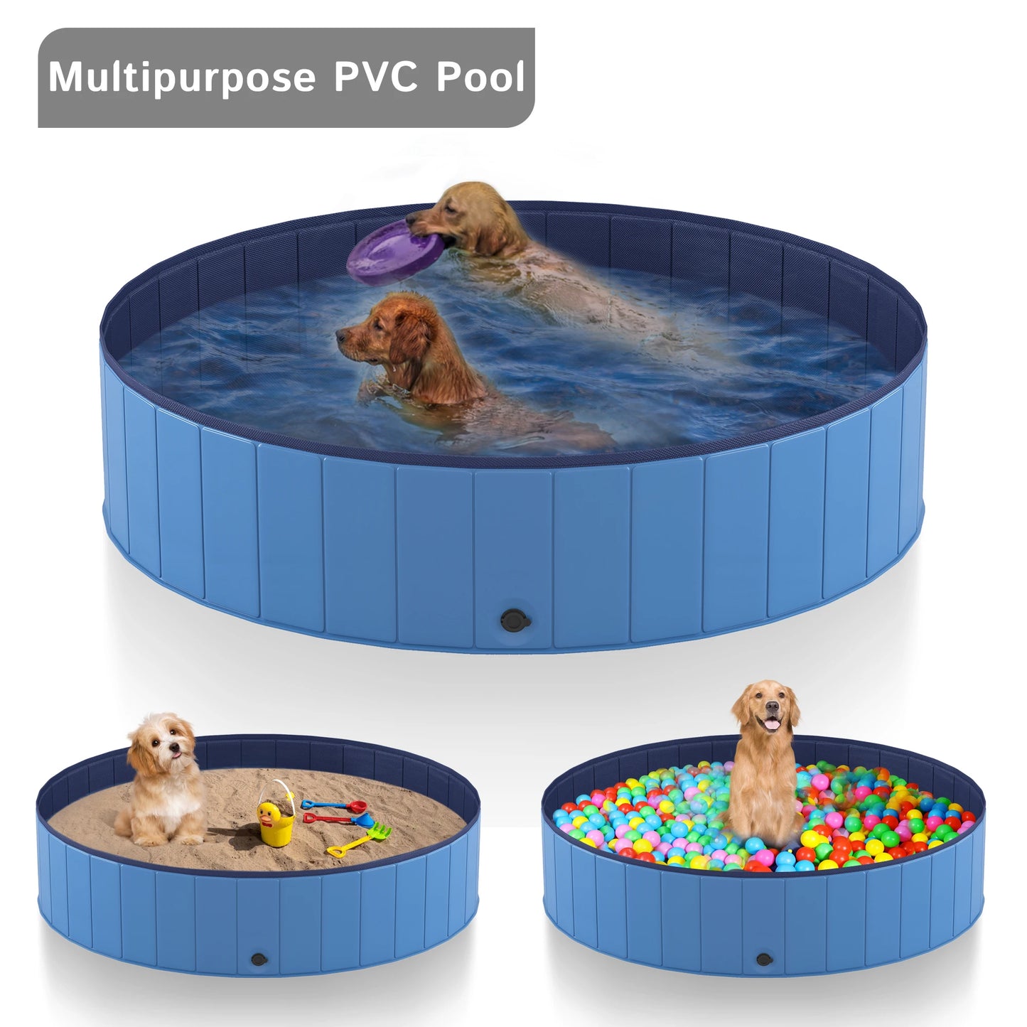 Portable Dog Pool, Pet Bathtub,  Dogs and Cats