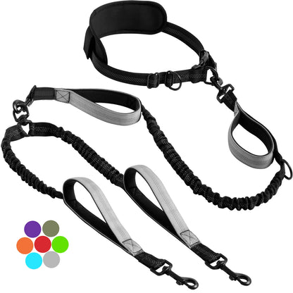 Explosion-Proof  Pet Leash One-Hand Drag Two-Walking Rope Running Dog