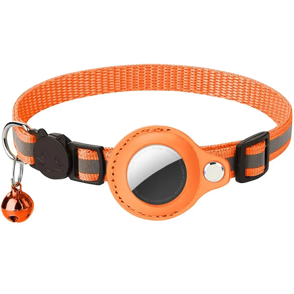 Reflective Cat Collar with Apple Air-Tag Holder