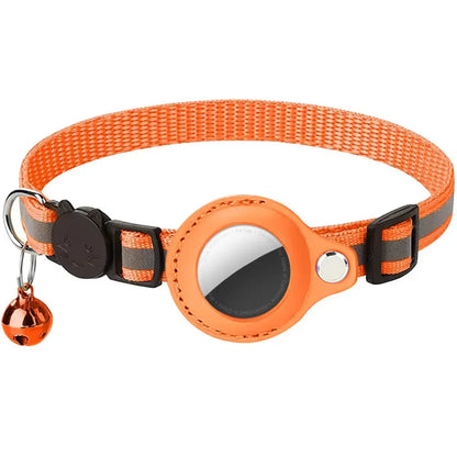 Reflective Cat Collar with Apple Air-Tag Holder