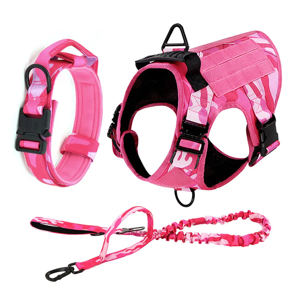 Harness For Large Medium Dogs Adjustable , Tactical Training Vest
