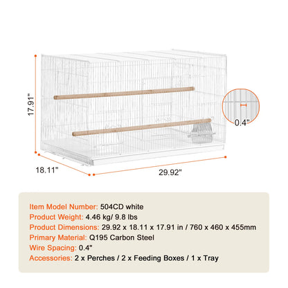 Flight Bird Cage Stackable Divided  Cage for Kinds of Birds Pet Travel with Handle and Perche