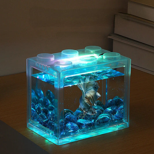 Building Blocks USB Mini Aquarium With LED Light