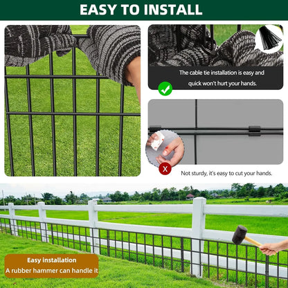 No Dig Garden Fence, 30 Panels Animal Barrier  ,  Anti Digging,     Outdoor Yard Edging