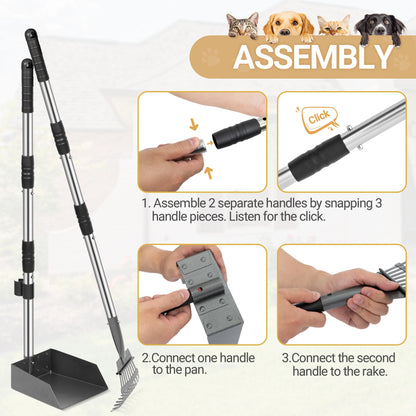 Pet Waste Removal Scoop with Long  Handles