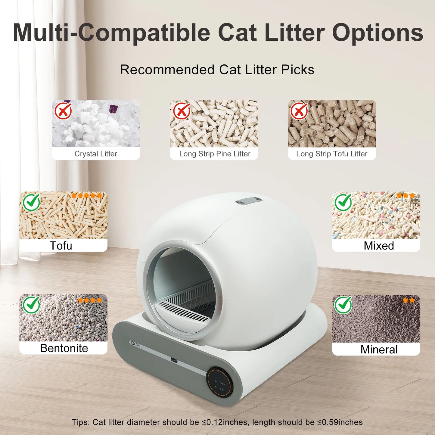 Self Cleaning Cat Box 65L