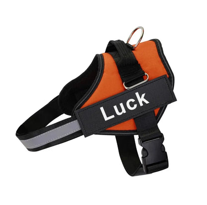 Dog Harness Vest ID Patch Customized Reflective Breathable