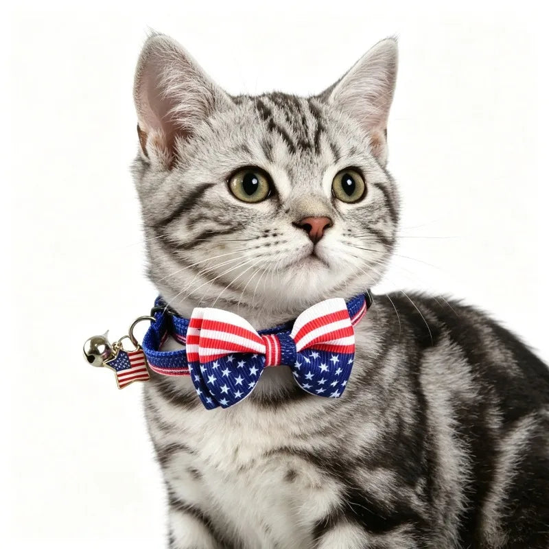 Patriotic pet collar, Independence Day and holiday parties