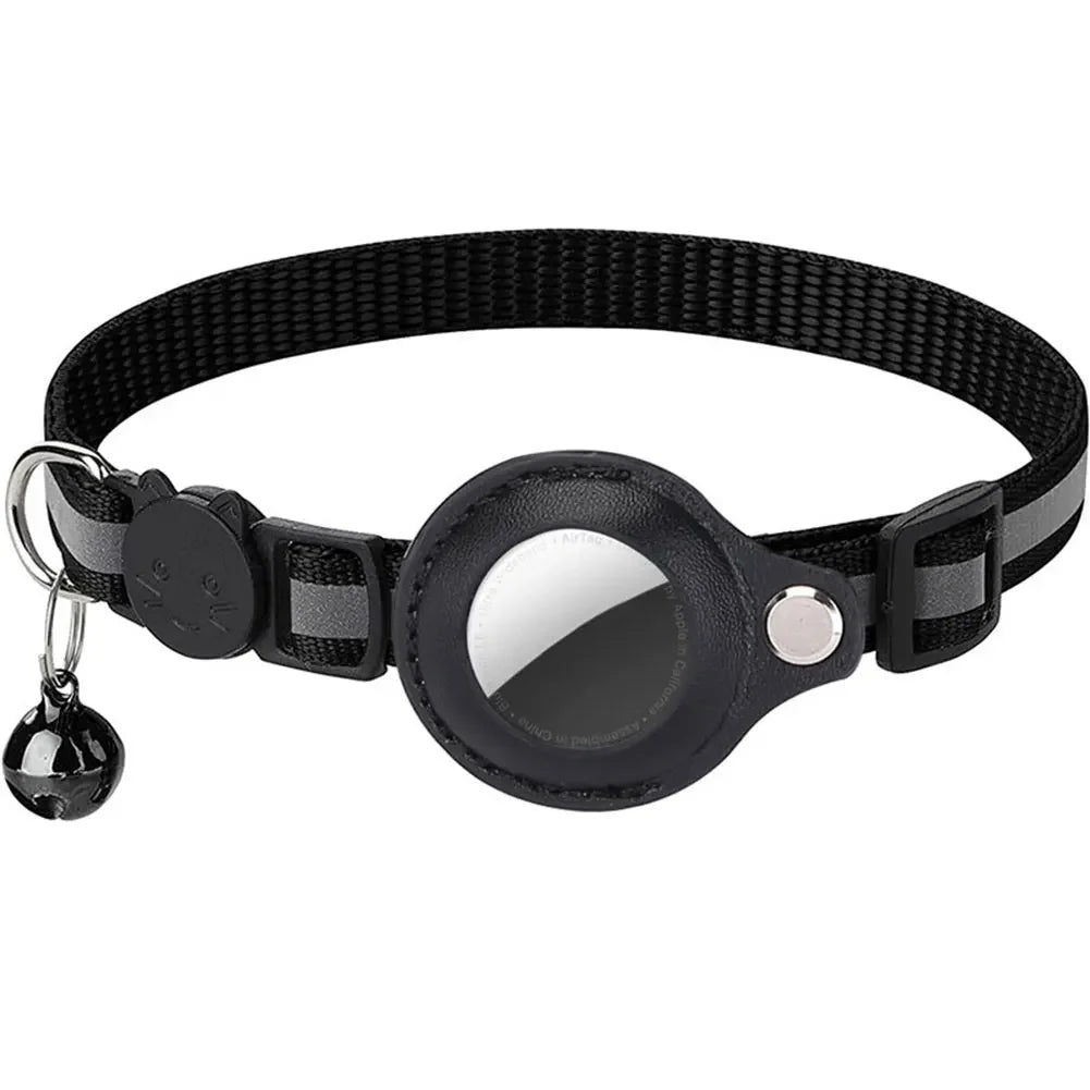 Reflective Cat Collar with Apple Air-Tag Holder