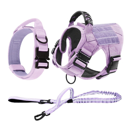 Dog Harness For Large Medium Dogs Leash Adjustable Tactical Training Vest