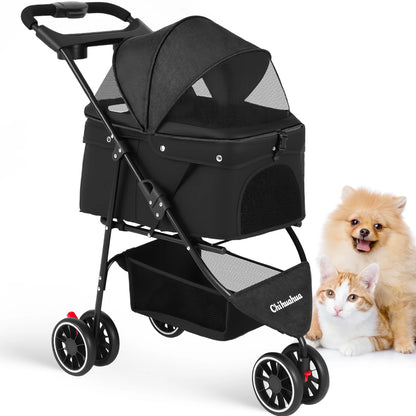 Foldable Small Dog Cat Carrier Strolling