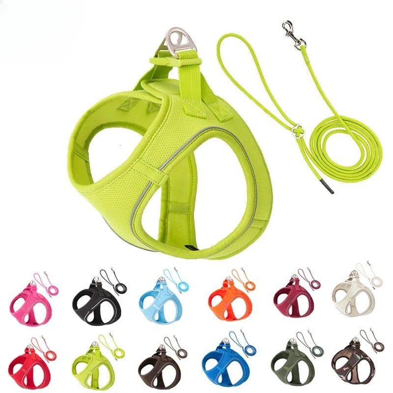 Adjustable Reflective Puppy Cat Harness pet Vest  , Outdoor Walking