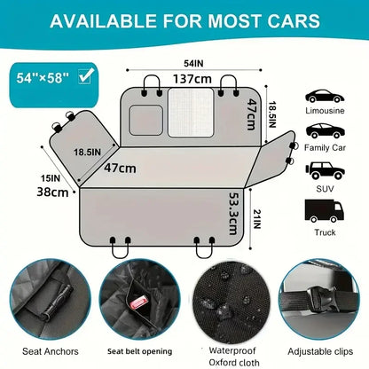 Seat Cover for Pets   100% Waterproof   Seat Cover for Cars and Trucks