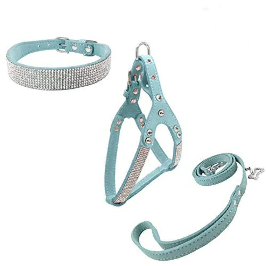 Dog Collar and Harness and Lead Sets Fashion