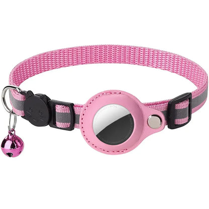 Reflective Cat Collar with Apple Air-Tag Holder
