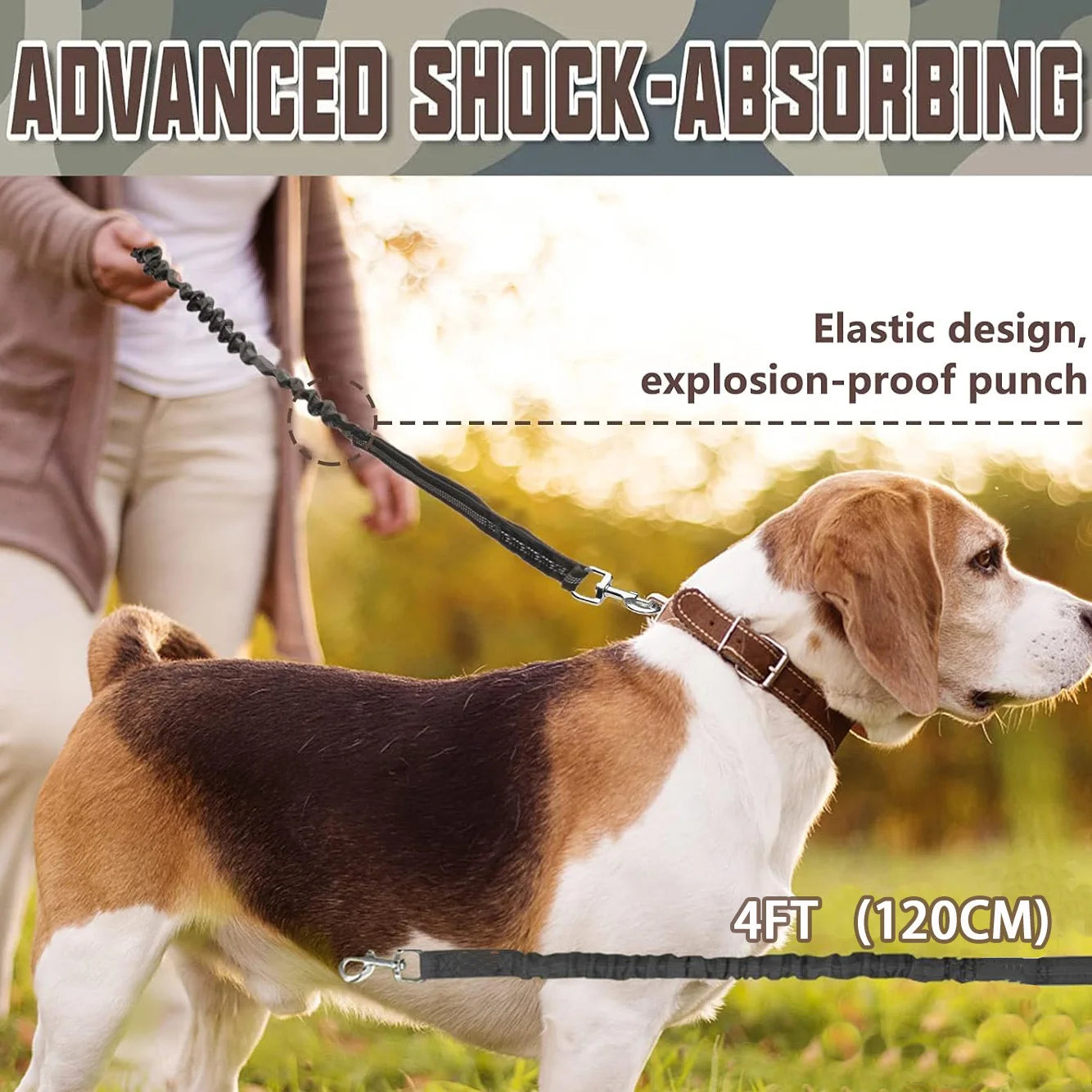 Dog Leash Large Dogs, Bungee Dog Leash Heavy Duty