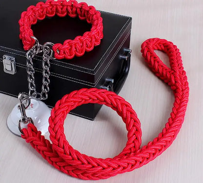 Double Strand Rope Large Dog Leashes Metal P Chain Buckle