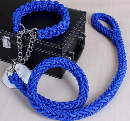 Double Strand Rope Large Dog Leashes Metal P Chain Buckle