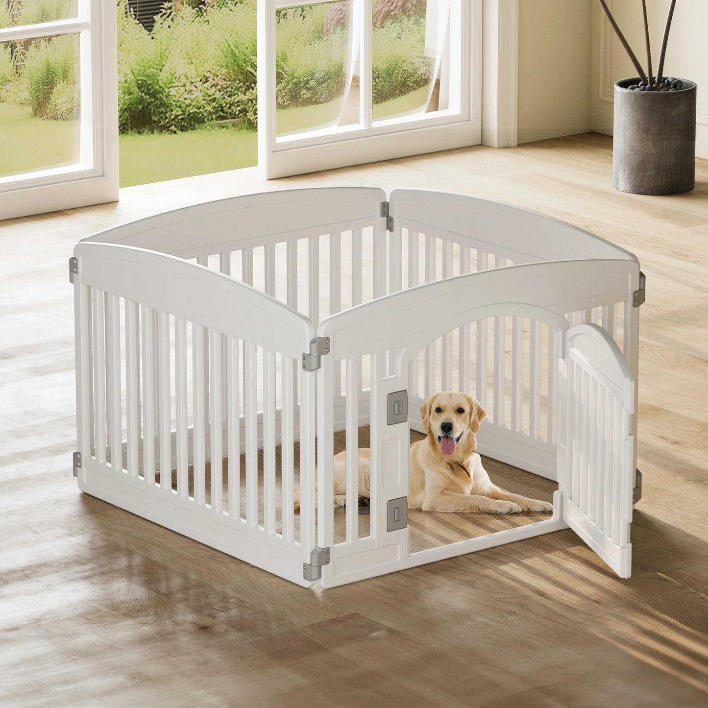 Dog Playpen 6 Panel 24IN Expandable