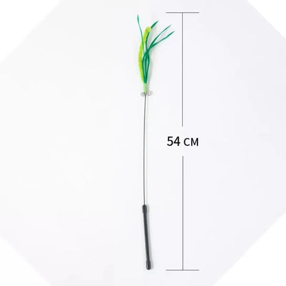 Green Bristle Grass Toy Wand.Chew Interactive Toy.  for Kitty.